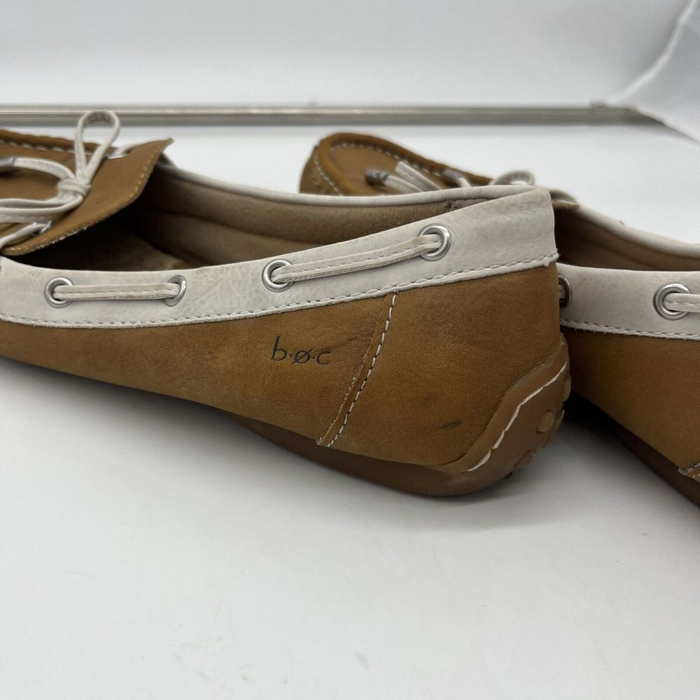 BOC BORN CONCEPTS BROWN White SLIP ON LOAFERS‎ MOCCASINS FLATS 8M - Picture 7 of 11